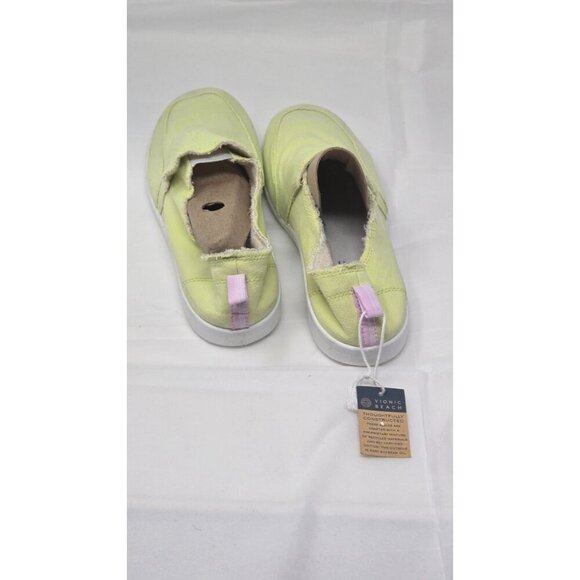 Vionic Beach Women's Malibu Slip-On green yellow sneaker size 10 - Picture 3 of 9